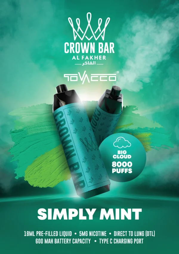 Al Fakher Vape Crown Bar Big Cloud 8000 Puffs 5% Nicotine Disposable Vape Wholesale - European Warehouse Stock - HoldVape - 4