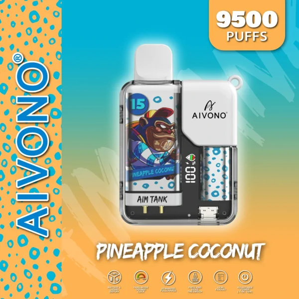 AIVONO AIM TANK 9500 Puffs 0% 2% 3% 5% Перезаряжаемая одноразовая ручка для электронных сигарет с низким содержанием никотина. Купить оптом - HoldVape - 9