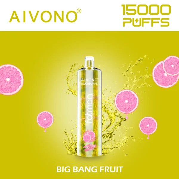 AIVONO FATMAN 15000 Puffs 0% 2% 3% 5% Перезаряжаемые одноразовые ручки для электронных сигарет с низким содержанием никотина, оптовая покупка оптом - HoldVape - 4