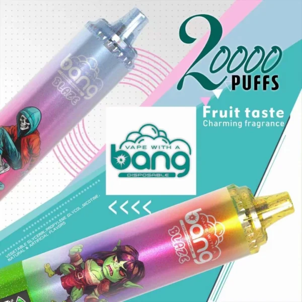 Bang Blaze 20000 Puffs 0% 2% 3% 5% Caneta Vapes descartáveis ​​recarregáveis ​​com baixa nicotina em massa Compre no atacado - HoldVape - 1