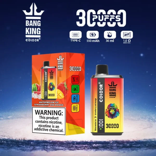 Bang King 30000 Puffs Sabor Duplo 0% 2% 3% 5% Caneta Vapes Descartáveis ​​Recarregáveis ​​com Baixa Nicotina em Massa Compre no Atacado - HoldVape - 8