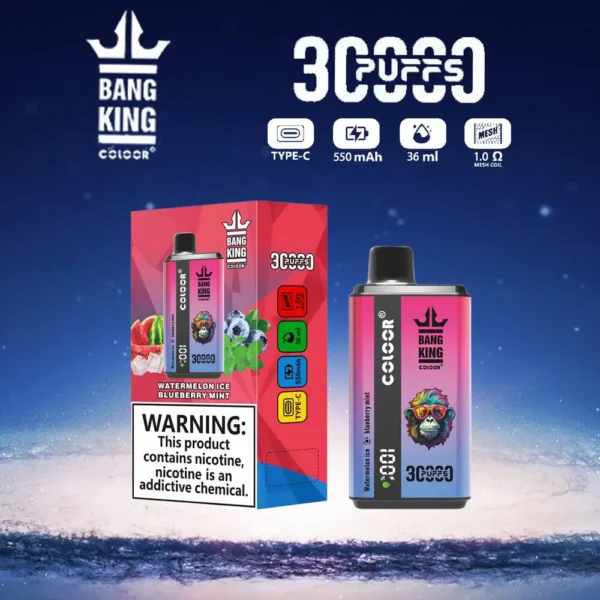 Bang King 30000 Puffs Sabor Duplo 0% 2% 3% 5% Caneta Vapes Descartáveis ​​Recarregáveis ​​com Baixa Nicotina em Massa Compre no Atacado - HoldVape - 9