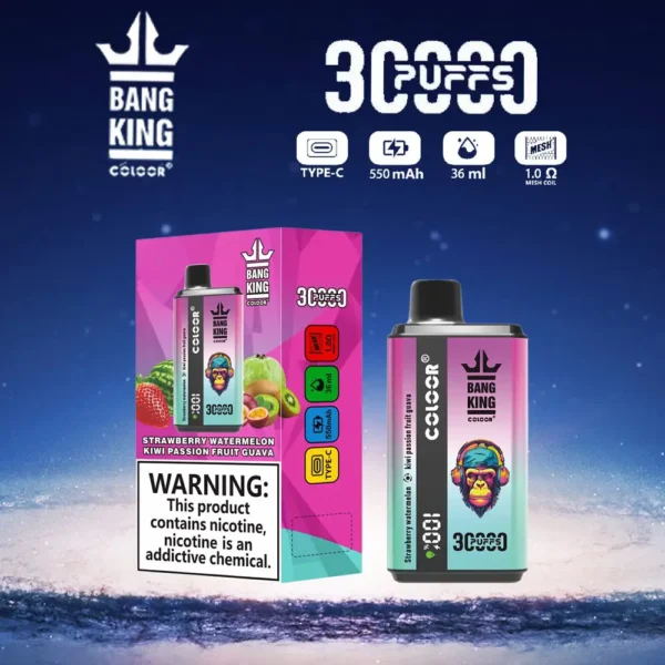 Bang King 30000 Puffs Sabor Duplo 0% 2% 3% 5% Caneta Vapes Descartáveis ​​Recarregáveis ​​com Baixa Nicotina em Massa Compre no Atacado - HoldVape - 10