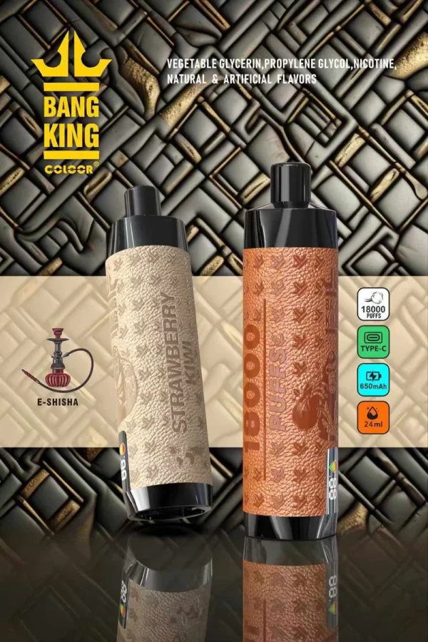 Bang King Crown Bar 18000 Puffs 0% 2% 3% 5% Baixa Nicotina Recarregável Vapes Descartáveis ​​Pen Bulk Comprar Atacado - HoldVape - 1