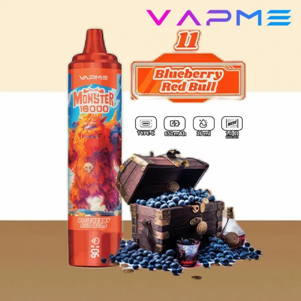 Vapme Monster 16000 Puffs 2% 5% Nicotine Rechargeable Disposable Vapes Bulk buy Wholesale - HoldVape - 4