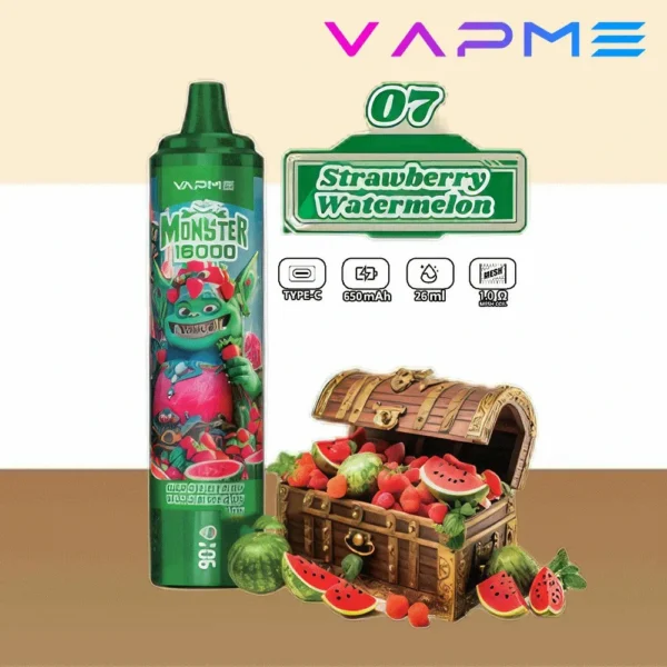 Vapme Monster 16000 Puffs 2% 5% Nicotine Rechargeable Disposable Vapes Bulk buy Wholesale - HoldVape - 5