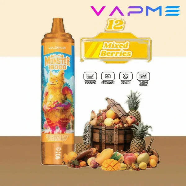 Vapme Monster 16000 Puffs 2% 5% Nicotine Rechargeable Disposable Vapes Bulk buy Wholesale - HoldVape - 7