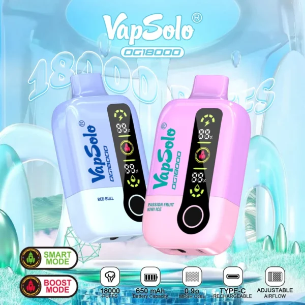 Vapsolo DG 18000 Puffs 2% 5% Penna per vaporizzatori usa e getta ricaricabile a basso contenuto di nicotina Acquista all'ingrosso - HoldVape - 1