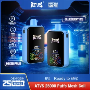 ATVS 25000 Puffs Dual Mesh 5% Low Nicotine Rechargeable Disposable Vapes Pen Bulk Buy Wholesale - HoldVape - 17