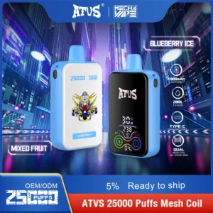 ATVS 25000 Puffs Dual Mesh 5% Low Nicotine Rechargeable Disposable Vapes Pen Bulk Buy Wholesale - HoldVape - 16