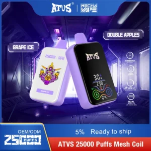 ATVS 25000 Puffs Dual Mesh 5% Low Nicotine Rechargeable Disposable Vapes Pen Bulk Buy Wholesale - HoldVape - 15