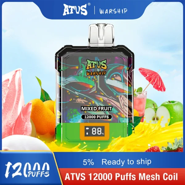 Atvs Warship 12000 Puffs 5% Low Nicotina Rechargeable Vapes Pen vrac Cumpărați cu ridicata - HoldVape - 6