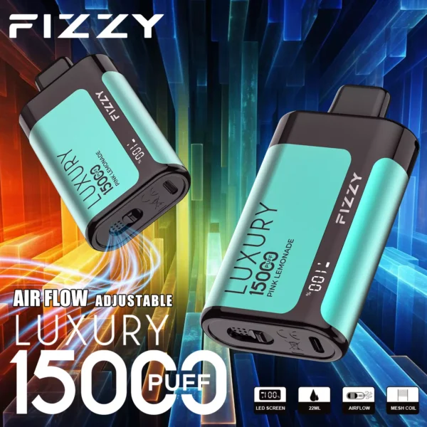 Fizzy Luxury 15000 Puffs 2% 5% Low Nicotine Rechargeable Disposable Vapes Pen Bulk Buy Wholesale - HoldVape - 3