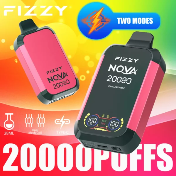 Fizzy Nova 20000 Puffs Dual Mesh 2% 5% Low Nicotine Rechargeable Disposable Vapes Pen Bulk Buy Wholesale - HoldVape - 6