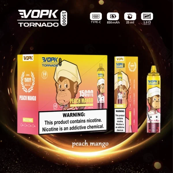 VOPK Tornado 15000 Puffs 0% 2% 3% 5% Low Nicotine Rechargeable Disposable Vapes Pen Bulk Buy Wholesale - HoldVape - 2