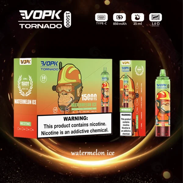 VOPK Tornado 15000 Puffs 0% 2% 3% 5% Low Nicotine Rechargeable Disposable Vapes Pen Bulk Buy Wholesale - HoldVape - 3