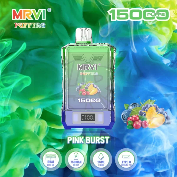 MRVI Puffing 15000 Puffs Ecran digital cu plasă dublă 2% 5% Stilo vape reîncărcabil de unică folosință cu conținut scăzut de nicotină Cumpărați cu ridicata - HoldVape - 11