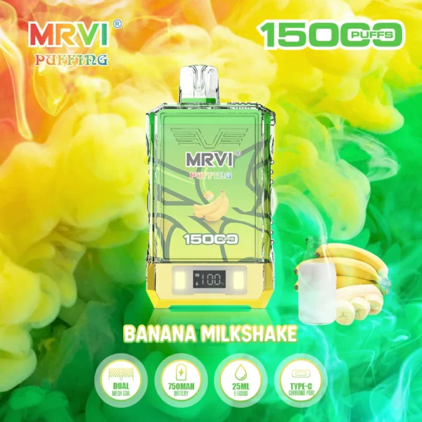 MRVI Puffing 15000 Puffs Ecran digital cu plasă dublă 2% 5% Stilo vape reîncărcabil de unică folosință cu conținut scăzut de nicotină Cumpărați cu ridicata - HoldVape - 3