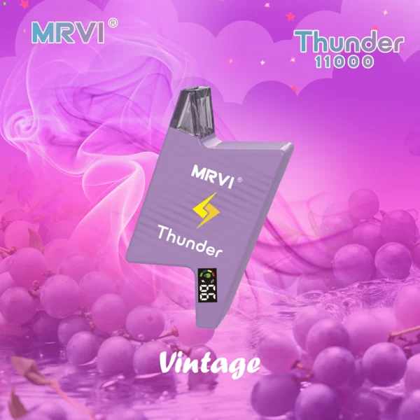 MRVI Thunder 11000 Puffs Digital Skärm 2% 3% 5% Låg nikotin uppladdningsbara engångsvapes Penna Bulk Köp Partihandel - HoldVape - 5