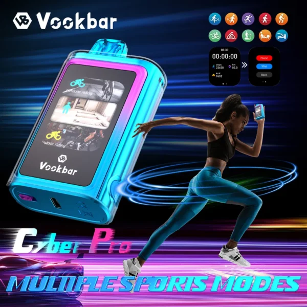 Vookbar Cyber ​​Pro 30000 Puffs Écran tactile double maille 0% 2% 3% 5% Stylo vapes jetables rechargeables à faible teneur en nicotine en vrac Acheter en gros - HoldVape - 12