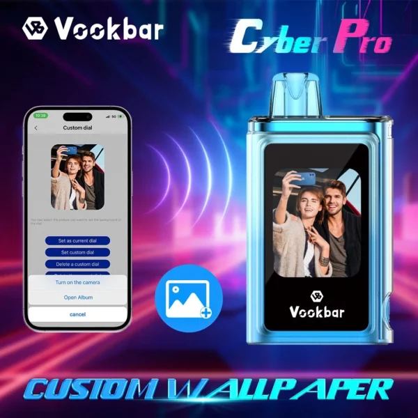 Vookbar Cyber ​​Pro 30000 Puffs Écran tactile double maille 0% 2% 3% 5% Stylo vapes jetables rechargeables à faible teneur en nicotine en vrac Acheter en gros - HoldVape - 11