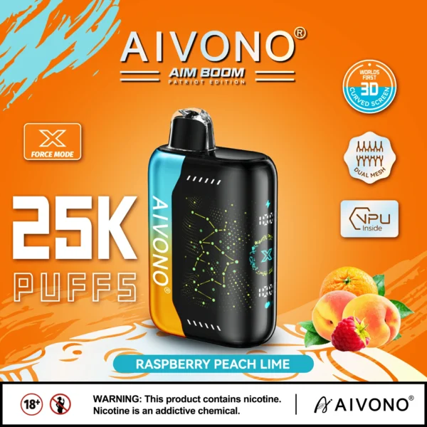 AIVONO AIM BOOM 25000 Rookwolken Dual Mesh Digitaal scherm 0% 2% 3% 5% Oplaadbare wegwerpvapes-pen met laag nicotinegehalte Bulk kopen groothandel - HoldVape - 3