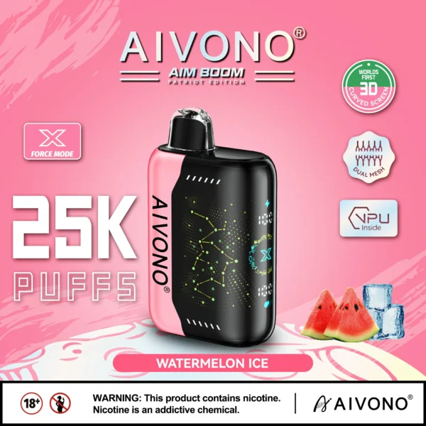 AIVONO AIM BOOM 25000 Rookwolken Dual Mesh Digitaal scherm 0% 2% 3% 5% Oplaadbare wegwerpvapes-pen met laag nicotinegehalte Bulk Koop groothandel - HoldVape - 4