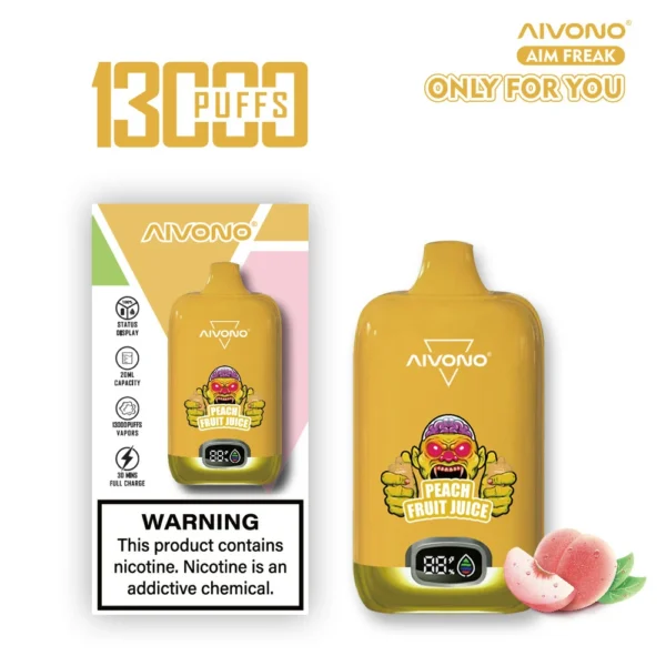 AIVONO AIM FREAK 13000 Puffs Pantalla digital 0% 2% 3% 5% Vapes desechables recargables con bajo contenido de nicotina Pluma Compra a granel al por mayor - HoldVape - 9