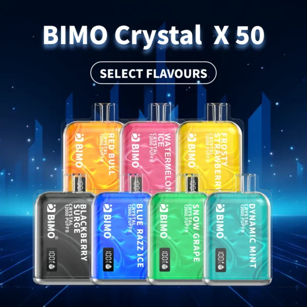 BIMO Crystal 12000 Puffs 2% 5% Перезаряжаемая одноразовая ручка для электронных сигарет с низким содержанием никотина, оптовая покупка оптом - HoldVape - 24