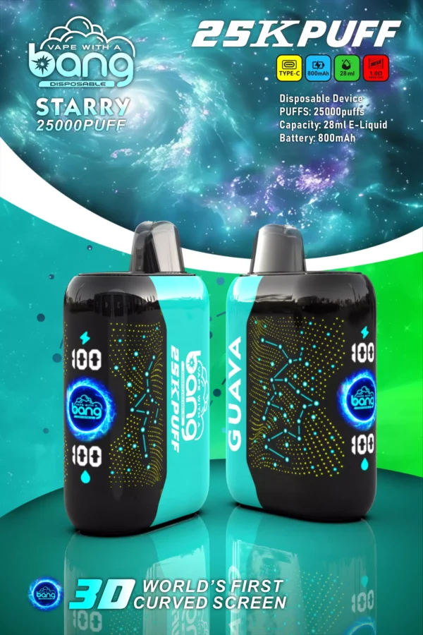 Bang Starry 25000 Puffs Schermo curvo 3D 0% 2% 3% 5% Penna per vaporizzatori usa e getta ricaricabile a basso contenuto di nicotina all'ingrosso Acquista all'ingrosso - HoldVape - 10