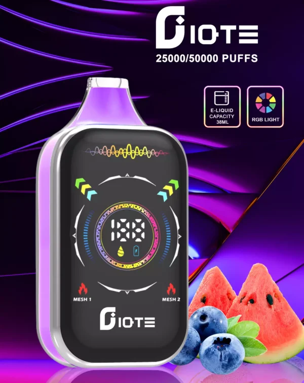 IQTE 50000 Puffs Dual Mesh RGB Full Screen 0% 2% 5% Low Nicotine Rechargeable Disposable Vapes Pen Bulk Buy Wholesale - HoldVape - 3