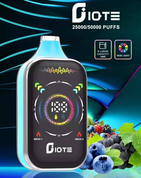 IQTE 50000 Puffs Dual Mesh RGB Full Screen 0% 2% 5% Low Nicotine Rechargeable Disposable Vapes Pen Bulk Buy Wholesale - HoldVape - 6