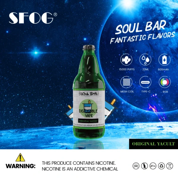 SFOG SOUL BAR 15000 Puffs RGB 5% Oplaadbare wegwerpvapes-pen met laag nicotinegehalte Bulk Koop groothandel - HoldVape - 13