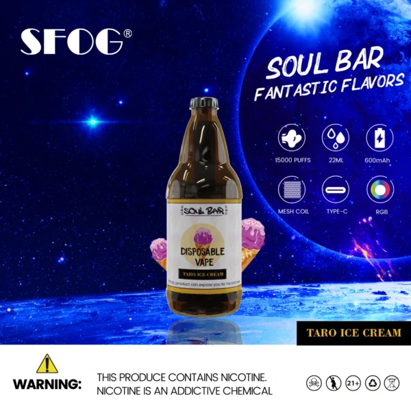 SFOG SOUL BAR 15000 Puffs RGB 5% Oplaadbare wegwerpvapes-pen met laag nicotinegehalte Bulk Koop groothandel - HoldVape - 16