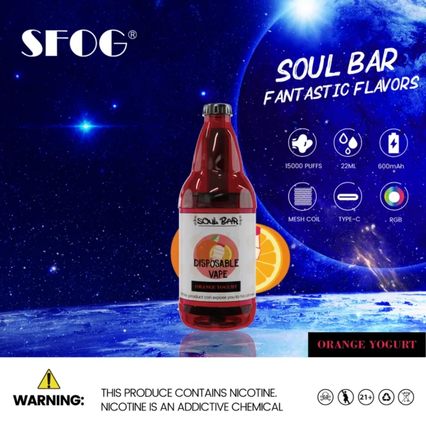 SFOG SOUL BAR 15000 Puffs RGB 5% Oplaadbare wegwerpvapes-pen met laag nicotinegehalte Bulk Koop groothandel - HoldVape - 4