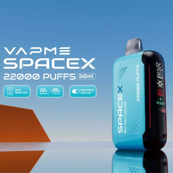 VAPME Spacex 22000 Rookwolken Digitaal scherm 0% 2% 3% 5% Oplaadbare wegwerpvapes-pen met laag nicotinegehalte in bulk Koop groothandel - HoldVape - 1