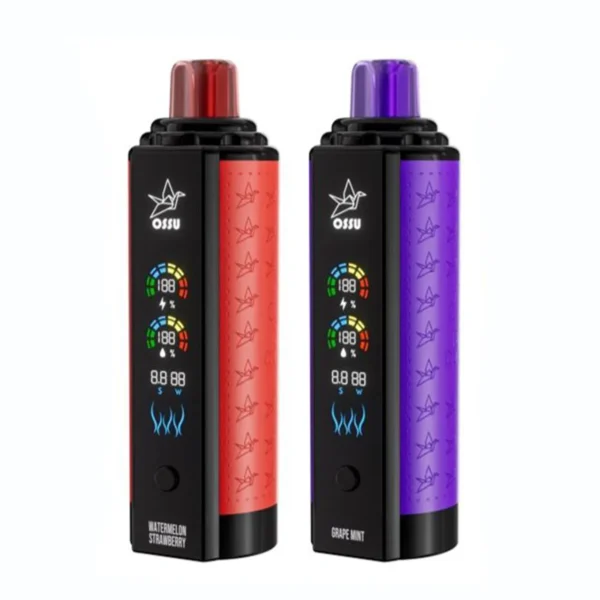 VASY OSSU 30000 Puffs Shisha Hookah Dual Mesh Full Screen 0% 5% Low Nicotine Rechargeable Disposable Vapes Pen Bulk Buy Wholesale - HoldVape - 4