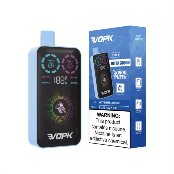 VOPK ULTRA 30000 Rookwolken Dubbele smaak Dual Mesh Digitaal scherm 2% Oplaadbare wegwerpvapes-pen met laag nicotinegehalte Bulk Koop groothandel - HoldVape - 11